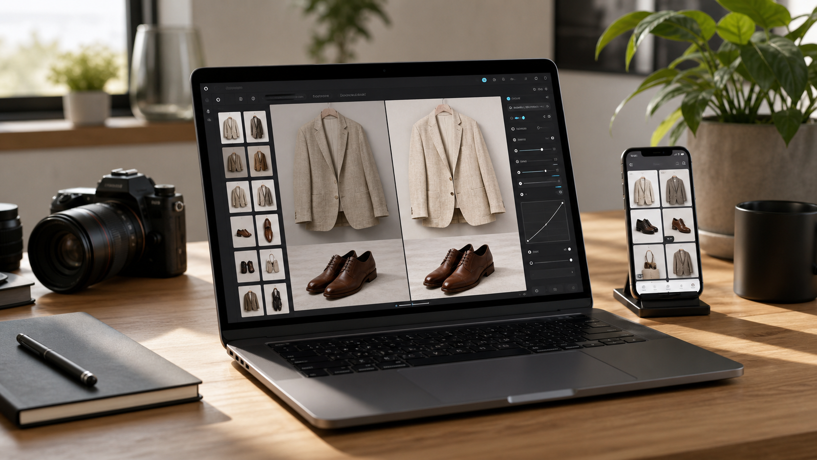 Product image naturalization example